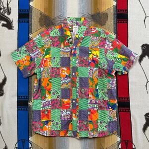 Brooks Brothers Patchwork Floral Button Up Shirt Size XL Colorful Regent Fit